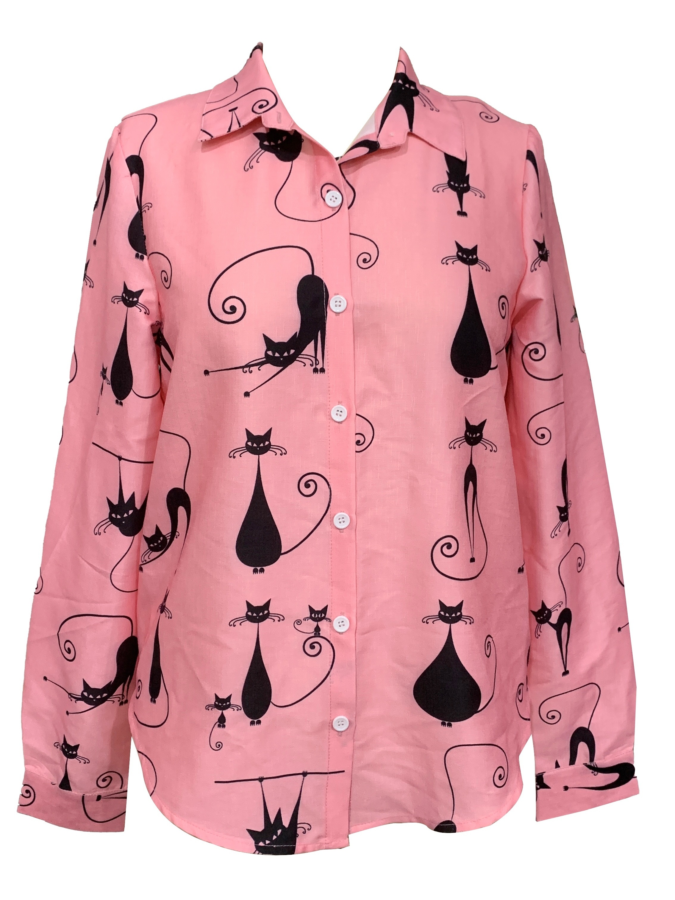 butterfly print button front shirt casual long sleeve shirt for spring fall womens clothing details 17