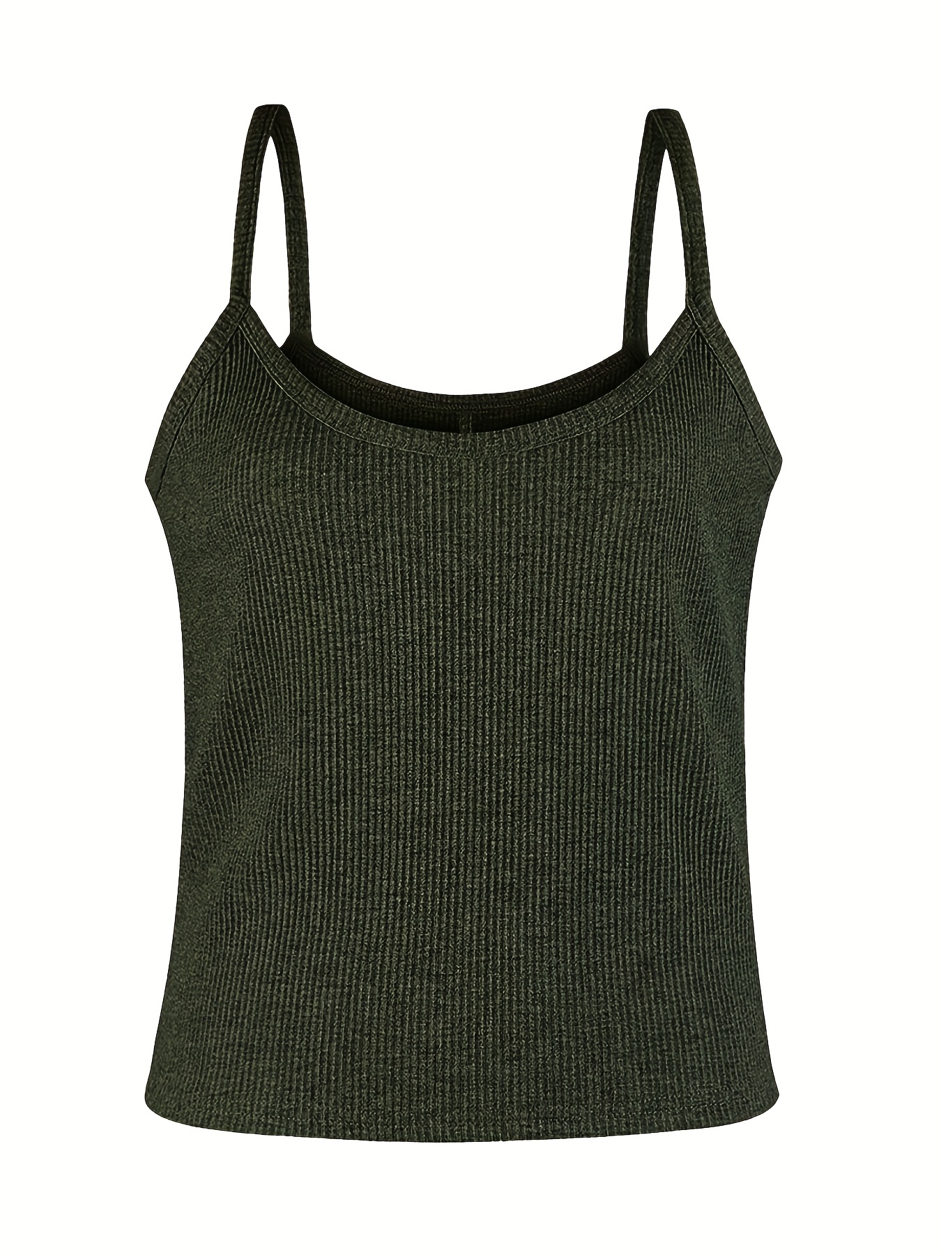 solid versatile cami top casual crew neck summer sleeveless top womens clothing details 3