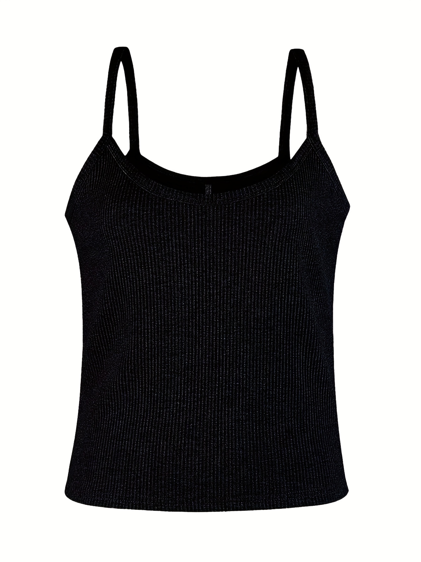 solid versatile cami top casual crew neck summer sleeveless top womens clothing details 10