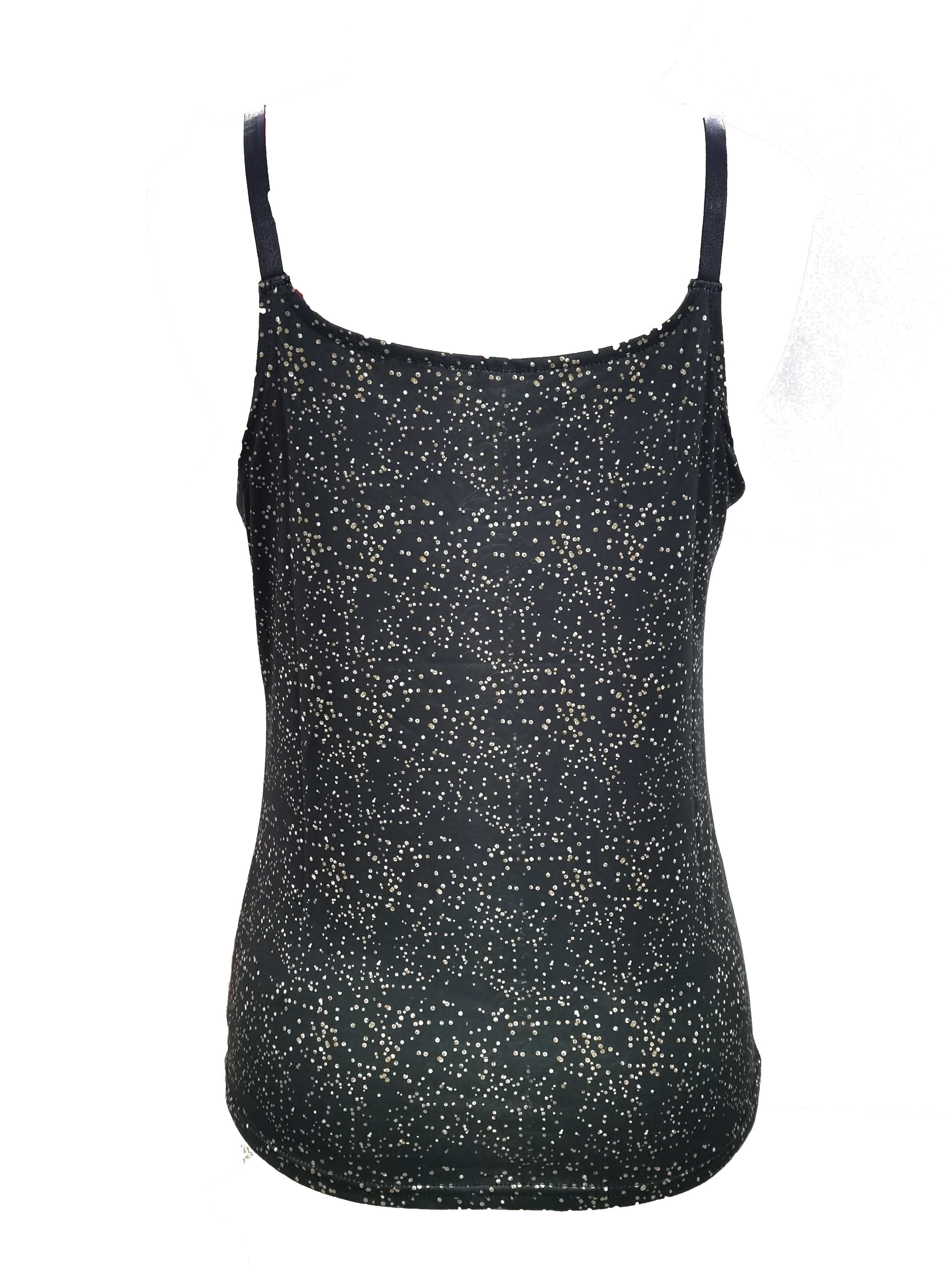 floral print chain linked top sexy contrast lace summer sleeveless top womens clothing details 2